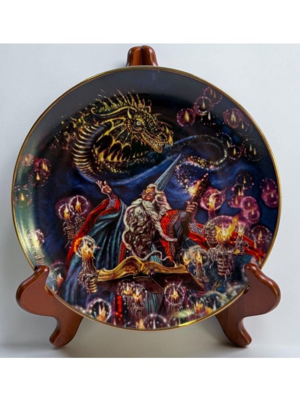 Royal Doulton Summoning of the Dragon Plate Myles Pinkney Franklin Mint